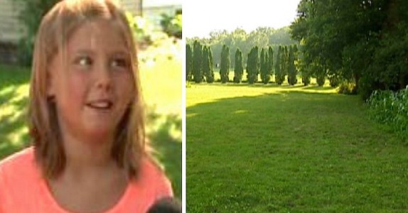 9-åring ser ”rosa ben” sparkandes i gräset, när hon går närmre inser hon det OTÄNKBARA!