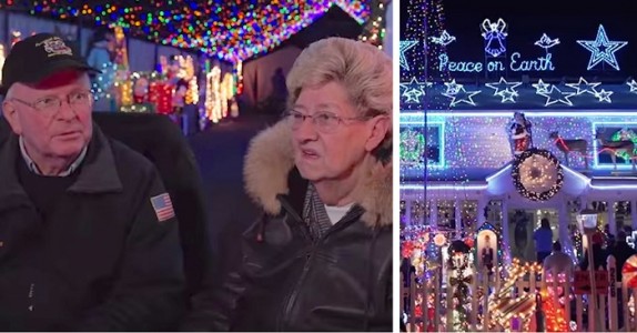 Det äldre paret hänger upp en makalös julbelysning! Resultatet? Julen är verkligen här!
