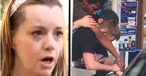 3 ungdomar tar tag en gråtande kvinna. Men de har ingen aning om att damen bakom filmar!
